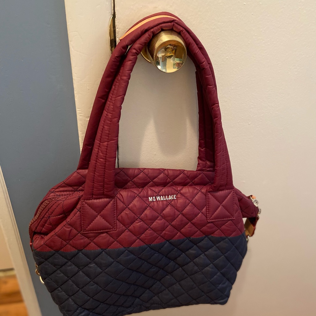 Mz Wallace Two Tone Red And Blue Quilted Sutton.